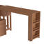 Lit de jour simple en bois massif avec couchette, tiroirs de rangement, tablettes latérales et bureau-1982927699-1982927700