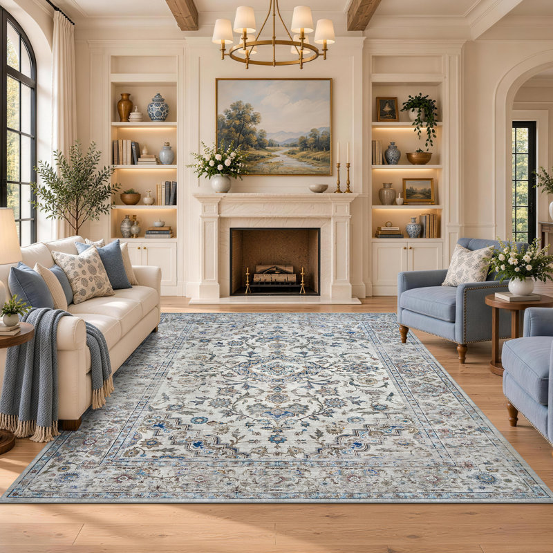 Tapis antidérapants Boho, Rectangle 5 pi x 7 pi