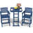  Hdpe Outdoor Patio Bar Set, Tall Adirondack Bar Chair And Table Set (3 Pcs)-114219515