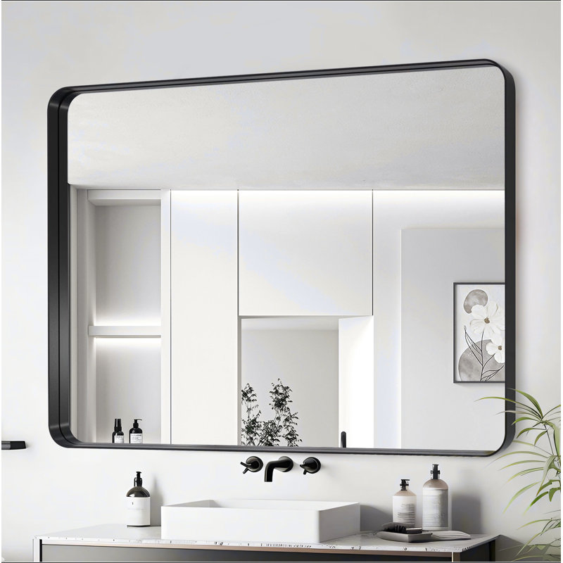 Miroir de salle de bain, Noir, 30" x 40"
