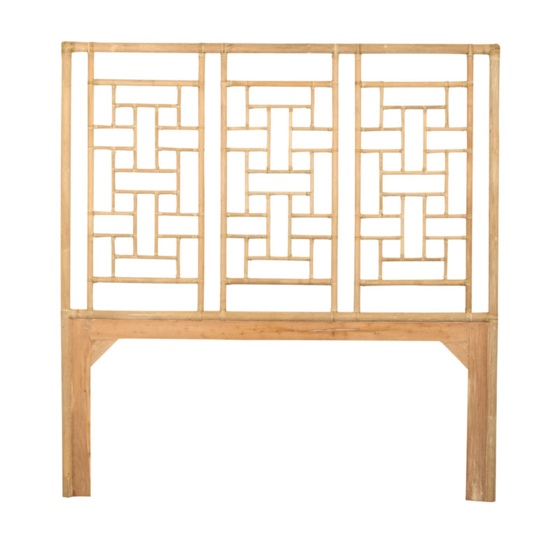 Ohana Rattan Open-Frame Headboard, Natural, Queen