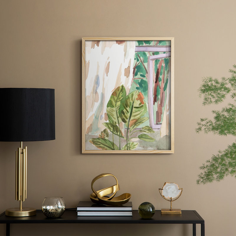 A Spring Window II, reproduction encadrée - bois massif, Naturel, H 21 po x l 17 po