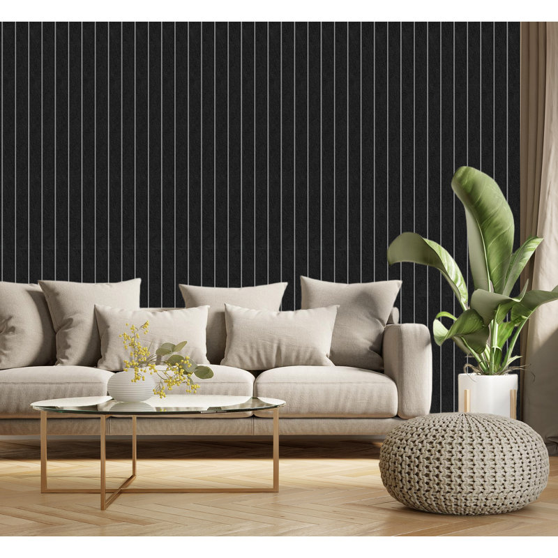 Acoustic Panels 12-Pack Soundproof Wall Panels 24"X12"X0.4" Decorative Sound Panels High Density Sound Dampening Panels 3D Slat Wall Panels for Walls and Ceilings