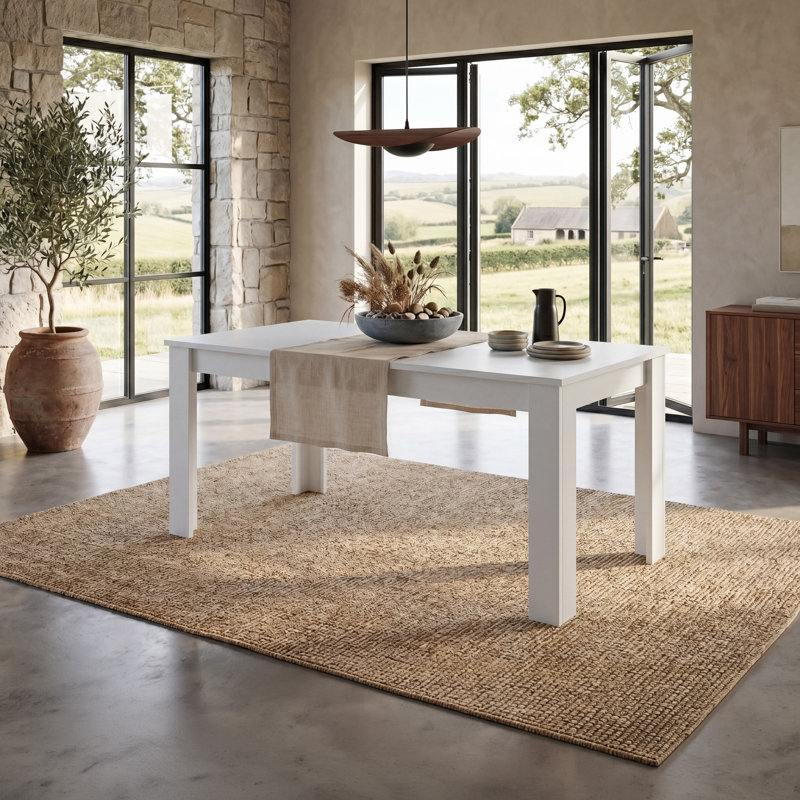Iriemi Dining Table, 74cm H x 150cm L x 90cm W, White