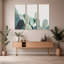 «Nature Inspired Pastel Cactus» par Kathrin Pienaar - ensemble de 3 photos sur papier encadrées-81386882
