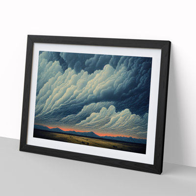 Clouds above Mountain Range - Framed Print