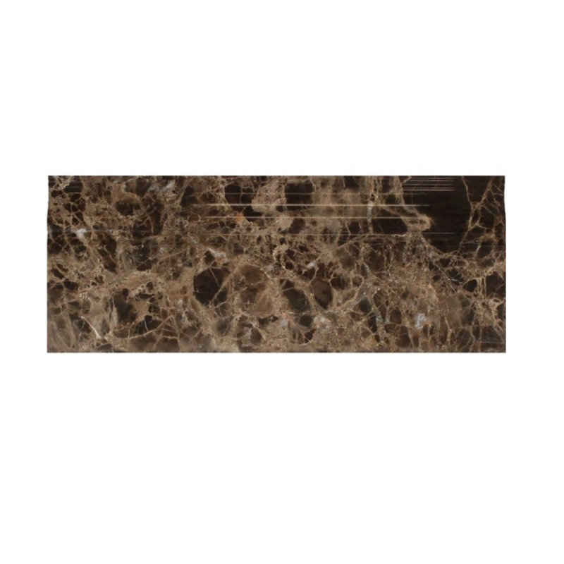 Plinthe murale aspect marbre Emperador foncé 4 3/4 "x 12"