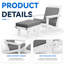 Chaise Adirondack en polyéthylène haute densité avec coussins et repose-pieds -849912675