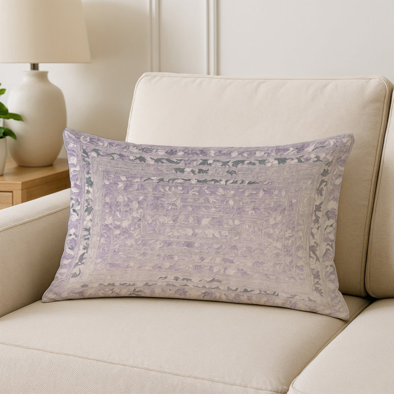Coussin décoratif intérieur et extérieur Modern, Beige abstrait 42, Rectangle H 18 po x l 25 po
