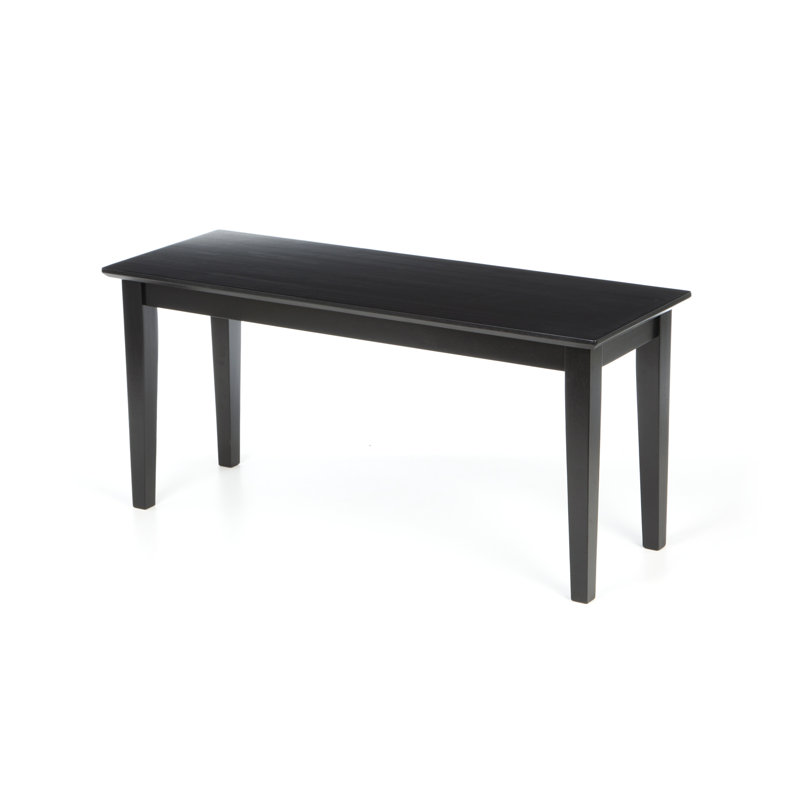 Banc en bois massif Bethanni, Noir