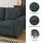 78.74''Modern Sofa Rolled Arms Upholstered Couch-116094601