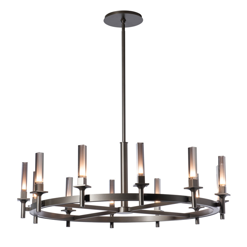 Windsor Chandelier, Plated Smoke, Black, 12