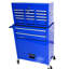 Boîte à outils 8 roulettes - Unité de rangement mobile à mécanisme de verrouillage bleu facile à manœuvrer-2038444057