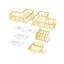 Gold Shower Caddy Corner Shelf Adhesive Shower Shelf, Stainless Steel Bathroom Accessory, 4 Pack