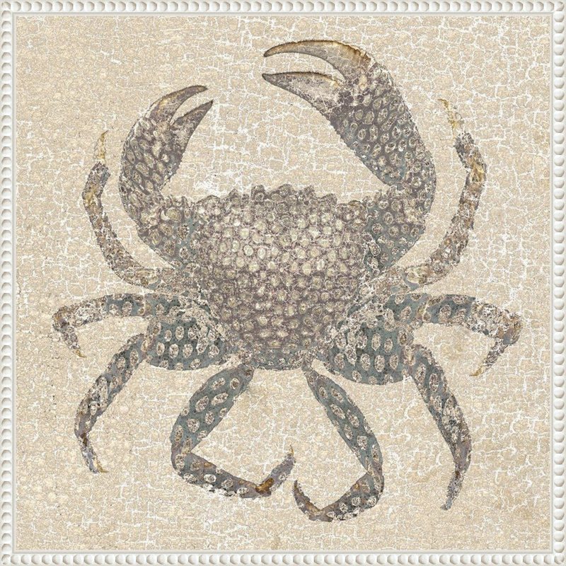 «Crab I» par Sia Aryai, reproduction d'art sur toile encadrée, H 22 po x l 22 po