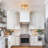 2-light Gold Glass Drum Flush Mount