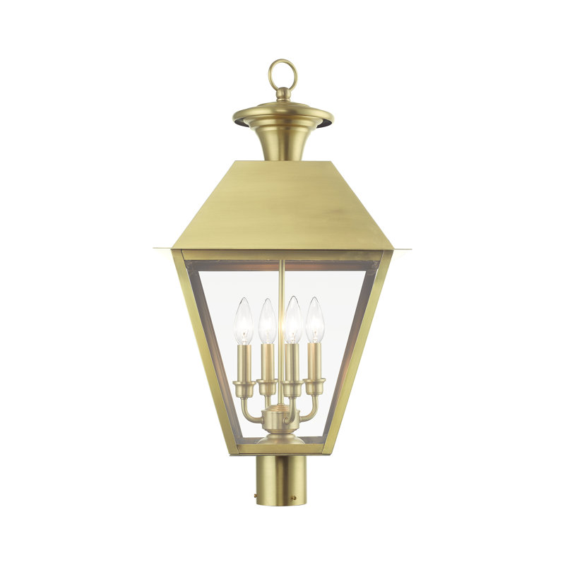 Florinel Lantern Head, Natural Brass, 27" H x 15" W x 15" D