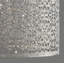 22cm H Metal Drum Pendant Shade ( Uno ) in Silver