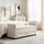 Banc de rangement rembourré moderne de 58,27 po de largeur avec double espace de rangement-130059897