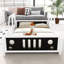 Lit blanc classique en forme de voiture avec roulettes, structure double en bois de pin et conçu pour la chambre à coucher-1532173079-1532173078
