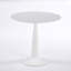 Table à piédestal 31,5 pouces de style Mid-Century moderne, table de salle à manger multifonctionnelle pour 4 à 6 personnes et grande table basse, plateau en panneau de fibres à densité moyenne blanc pour le salon, la cuisine et le bureau-1946339563