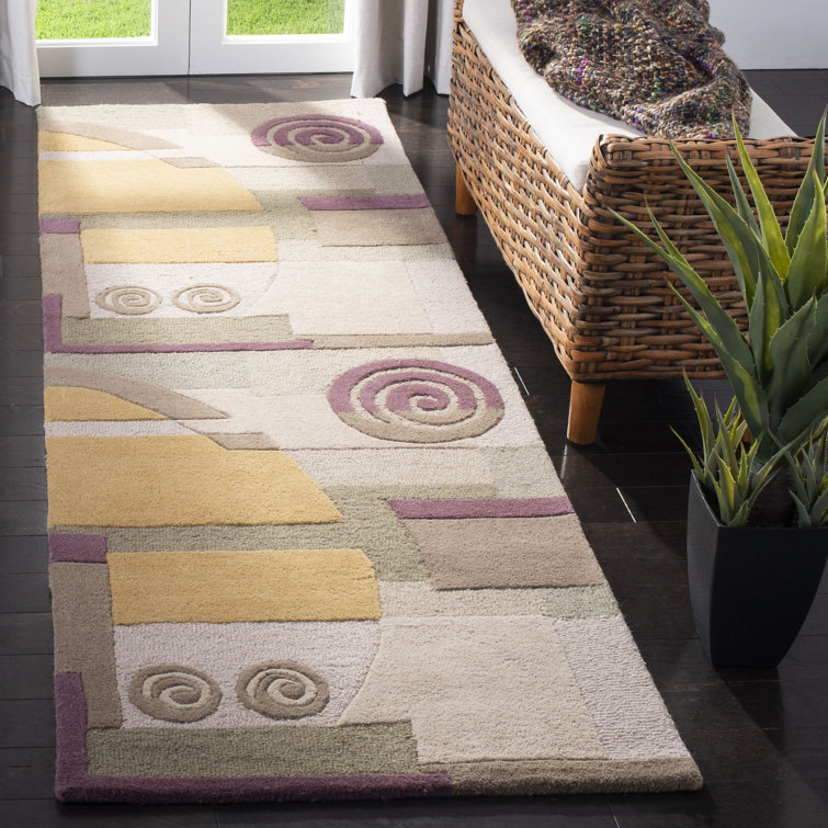 Charbonneau Drive Hand Tufted Wool Abstract Rug