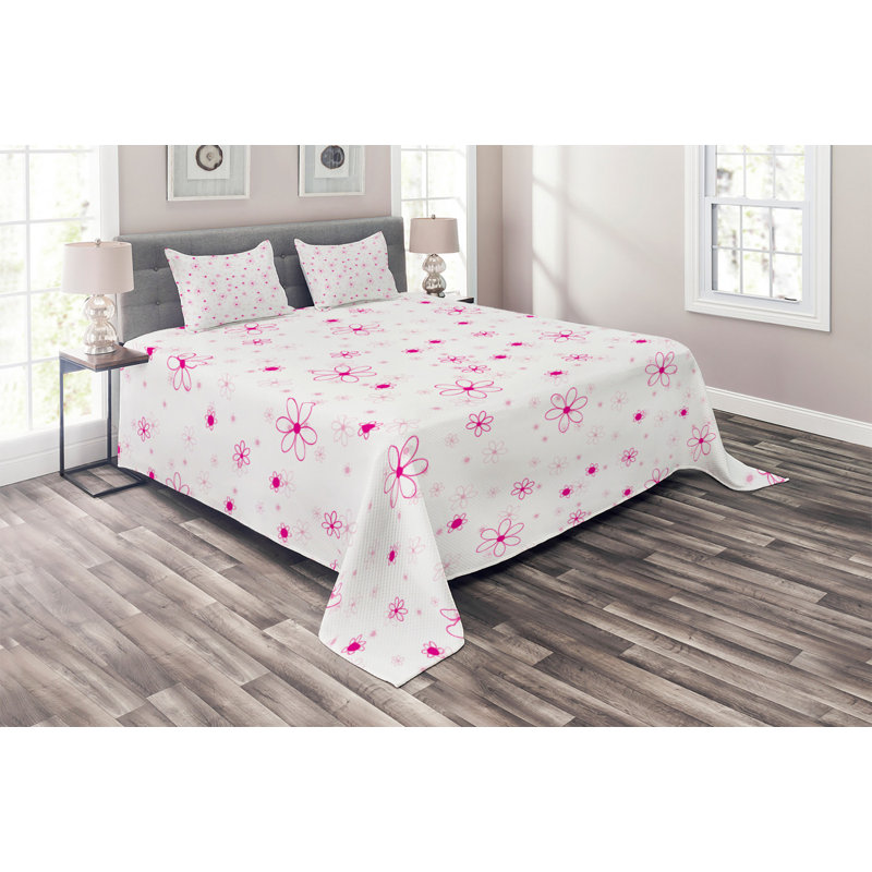 Polyester Floral Coverlet