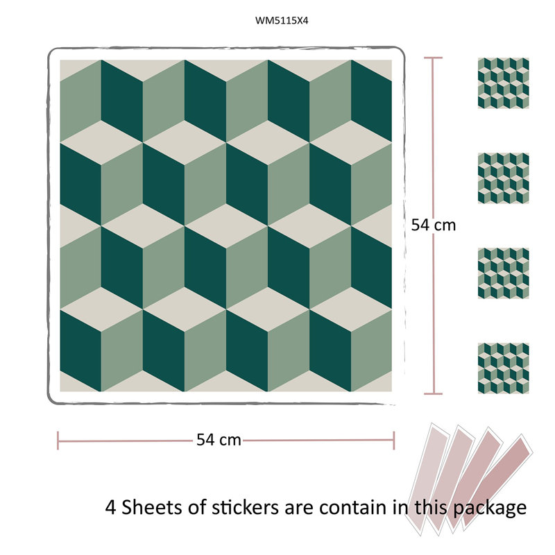 Décalcomanie murale cubes 3d Ryals