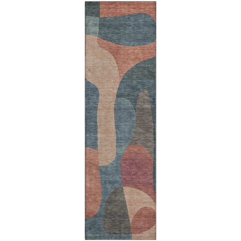 Premium Machine Washable Chelston AMF1867 Abstract Rug, Runner 2'3" x 7'6"