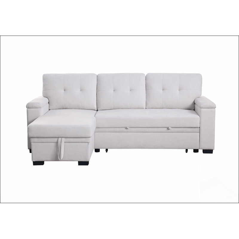 Tissu avec canapé à accoudoirs carrés, Beige