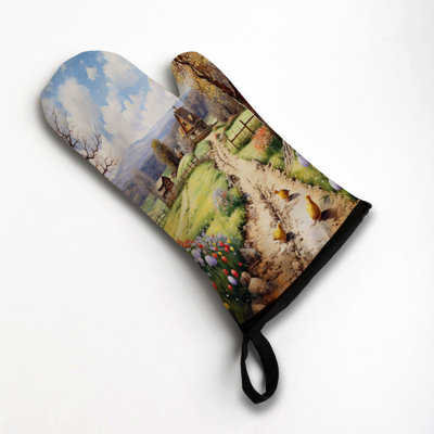 Pastel Valleys Oven Mitt Cotton Twill