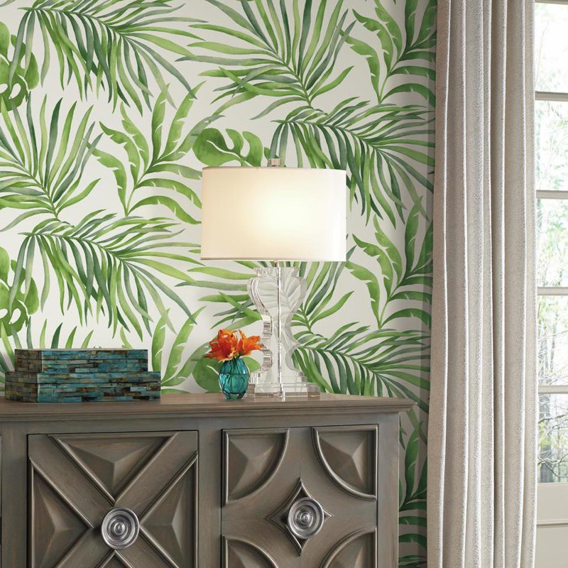 Rouleau de papier peint double L 27 po x l 27 po Camili, vert