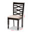 Chaise d'appoint en bois massif et sable brun Rindo, H 37,4 po x l 17,7 po x P 20,9 po