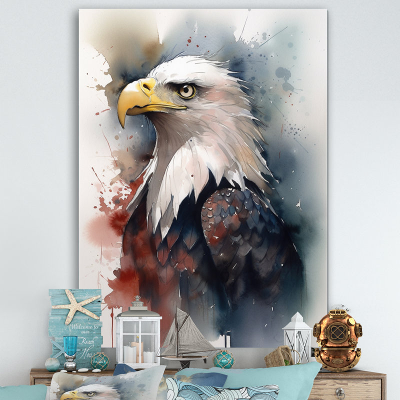 Portrait d'aigle II - Impression sur toile, H 44 po x l 34 po x P 1,5 po, Toile tendue