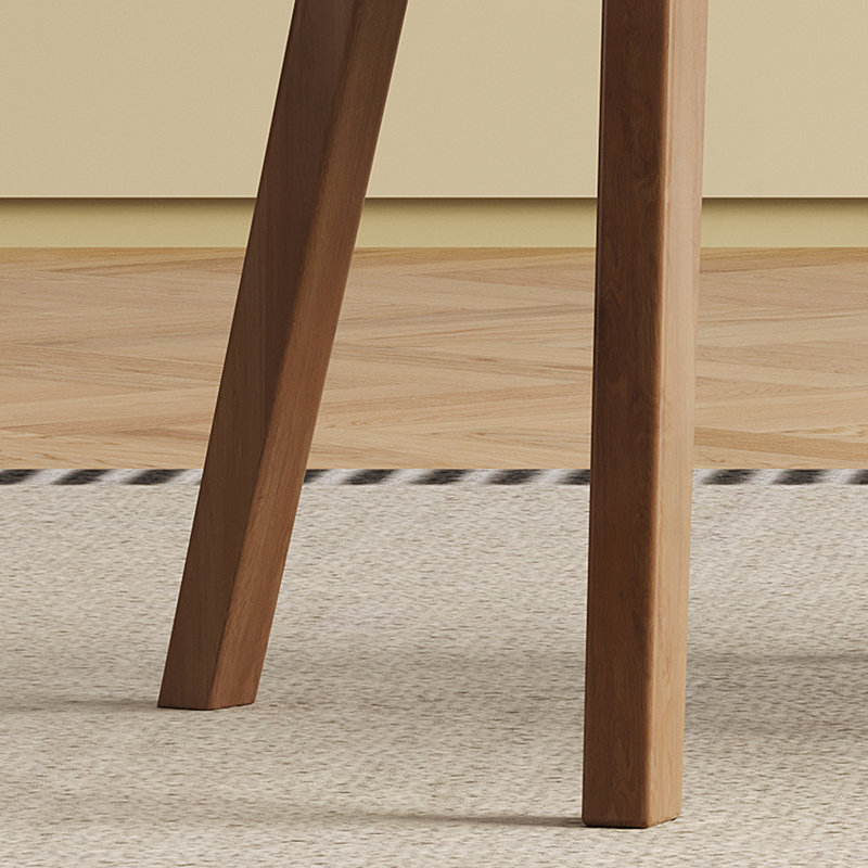 Chaises de salle à manger en cuir de polyuréthane David avec pieds en bois