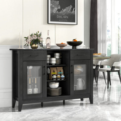 Buffet avec 2 tiroirs et 4 tablettes réglables