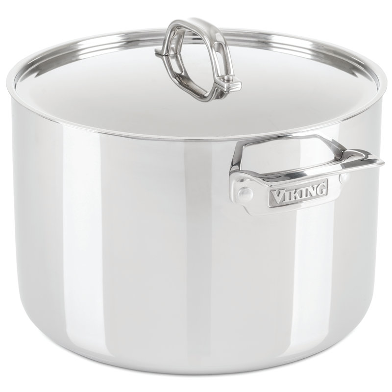 Viking 12-Quart Stainless Steel Stock Pot with Lid
