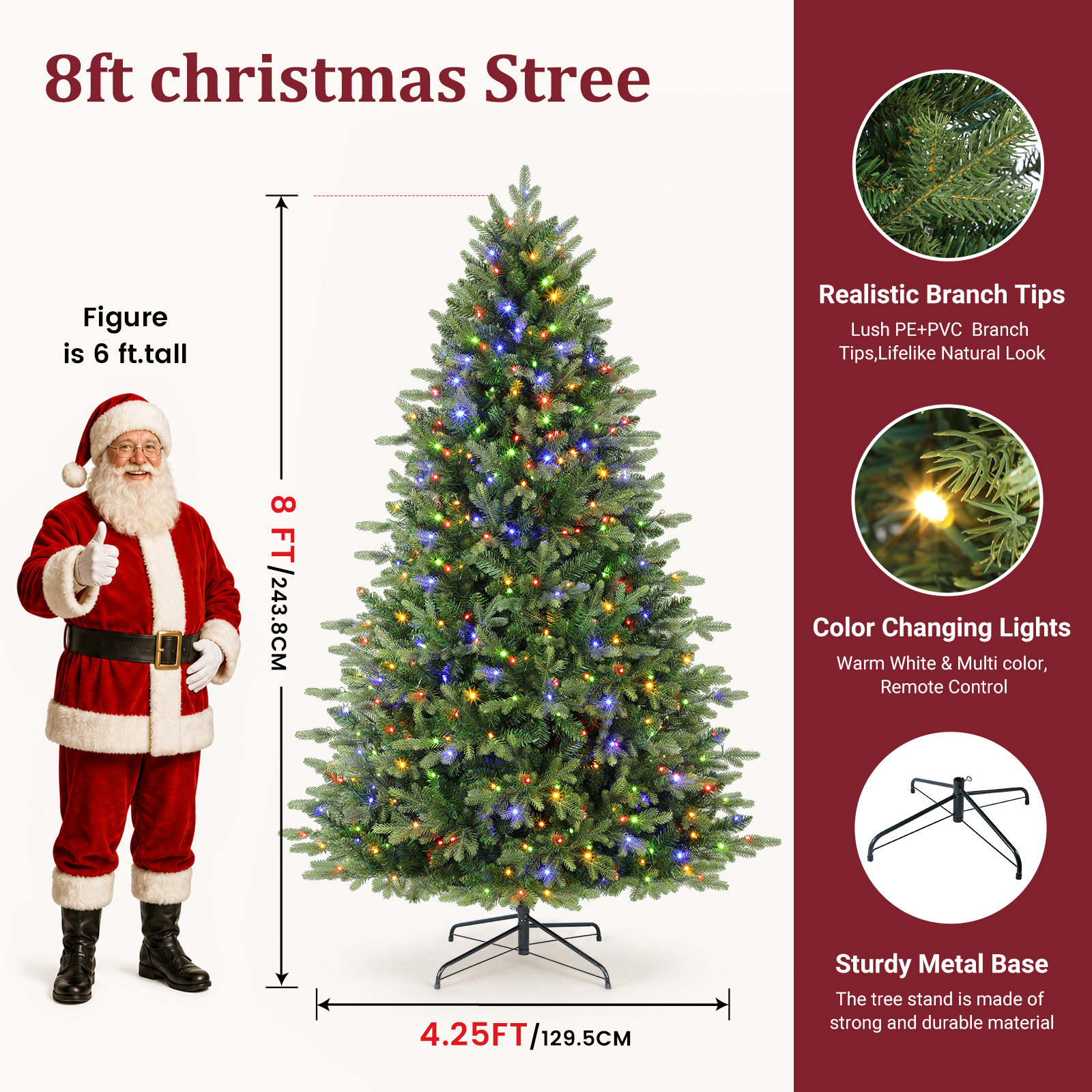 Fir Christmas Tree, 8' H