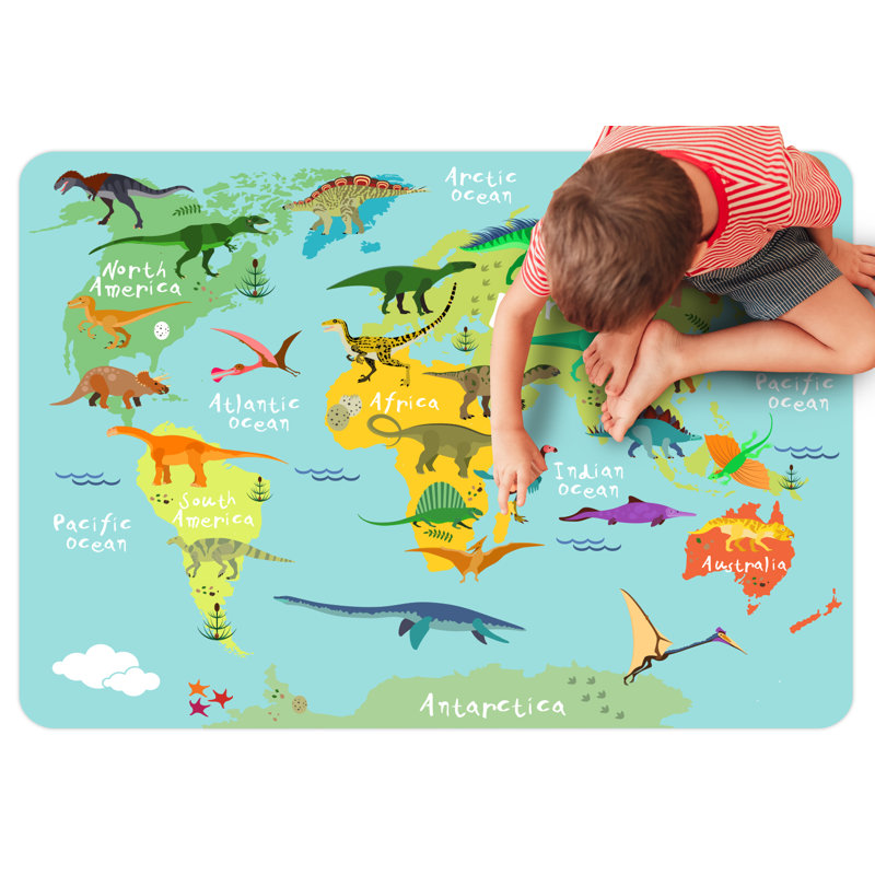 Alaylah Vinyl Machine Printed Area Rug, Rectangle 100 x 130cm