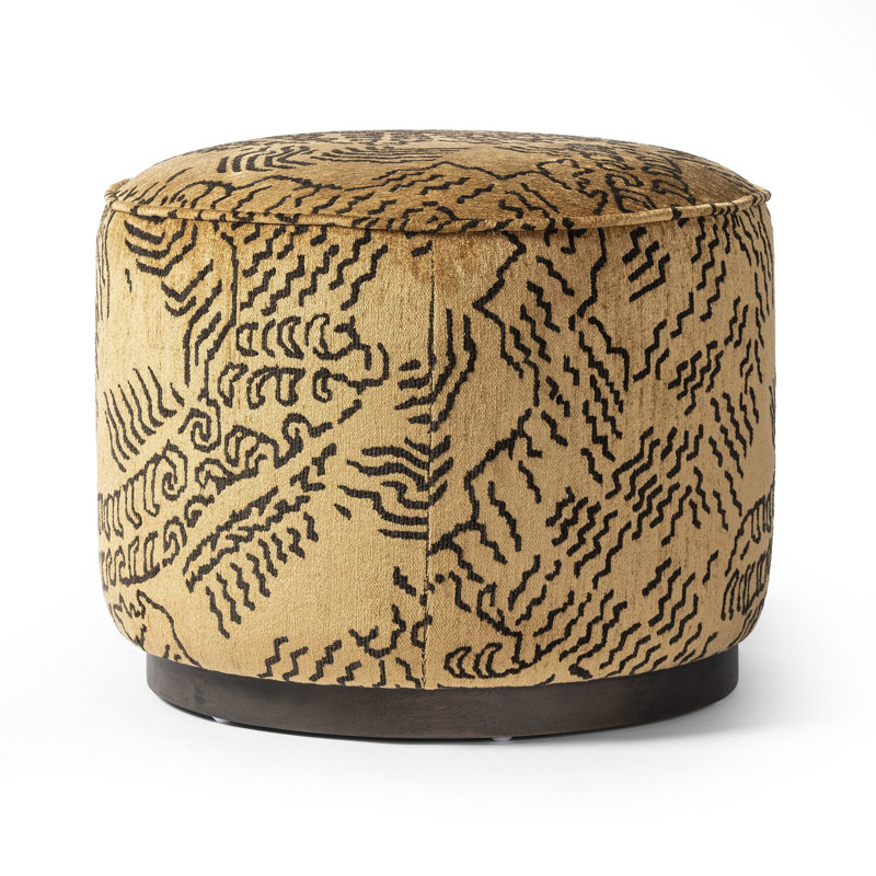 Sinclair Round Ottoman, Balkan Ochre Rayon / Viscose