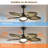 44/52" Palm Tropical 5 Blade Ceiling Fan-1344132728-1344132724