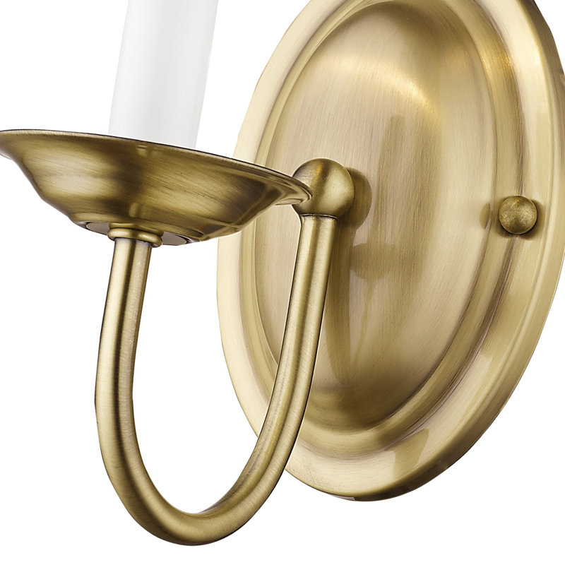 Maynes Candle Wall Light, Antique Brass