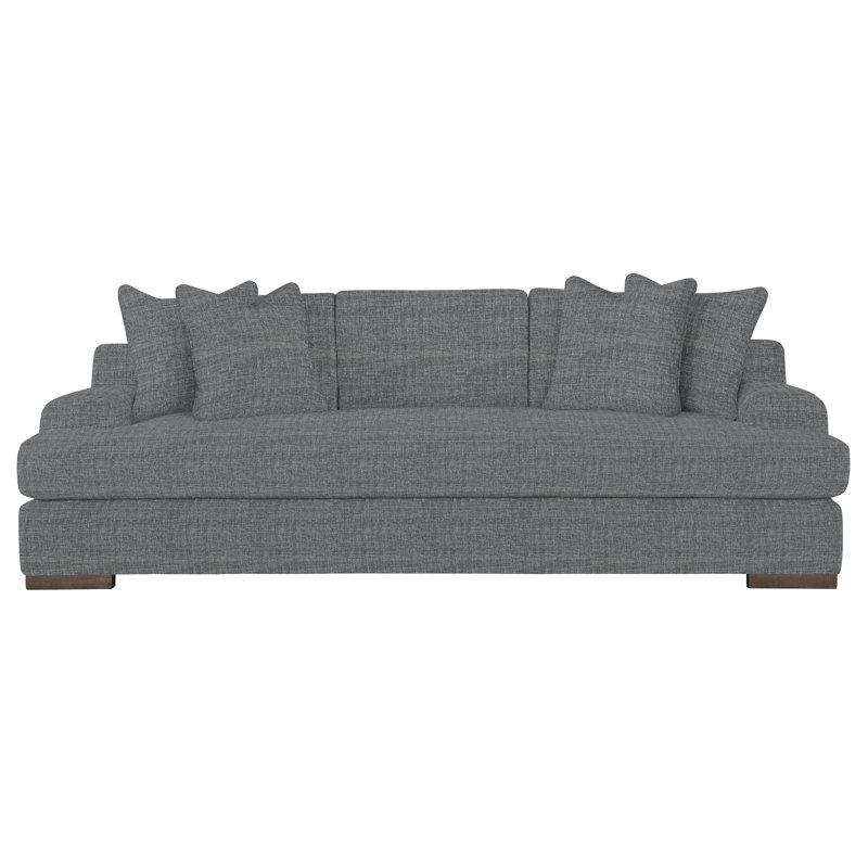 Andie 95'' Recessed Arm Sofa, Dark Grey Chenille 5533-011, Aged Gray