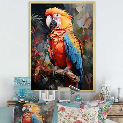 Perroquet flamboyance tropicale sur toile