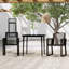 Ensemble de salle à manger d'extérieur noir / noir pour terrasse-94195346-116779664