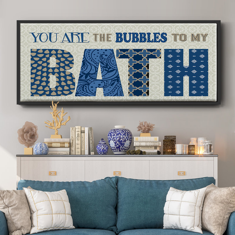 Bath Bubbles - Toile encadrée, H 8 po x l 20 po
