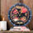 Desk wooden Clock Round 10 inches with Real Moving Gears (Transformable into a Wall Clock - detachable base) Canada Collection-1049897949