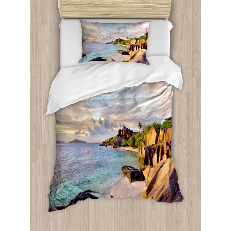Coastal Floral Duvet Cover