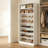 9 Tier Heavy Duty Wood Shoe Cabinet With Adjustable Shelves And Open Storage For Entryway, Hallway, And Living Room