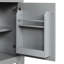 Meuble-lavabo gris de 20 po avec lavabo en céramique. Structure, lavabo. Porte à fermeture en douceur avec armoire, tablette réglable pour le rangement. Lavabo à brillance moderne - gris. Structure, trait